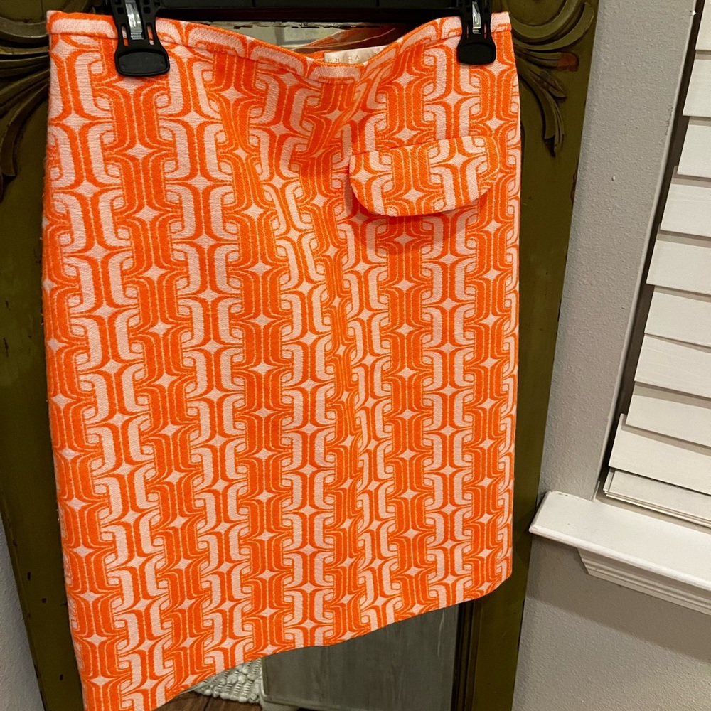 Erica Tanov Smith Skirt in Railway Tapestry  pink size 1 Retailed $311